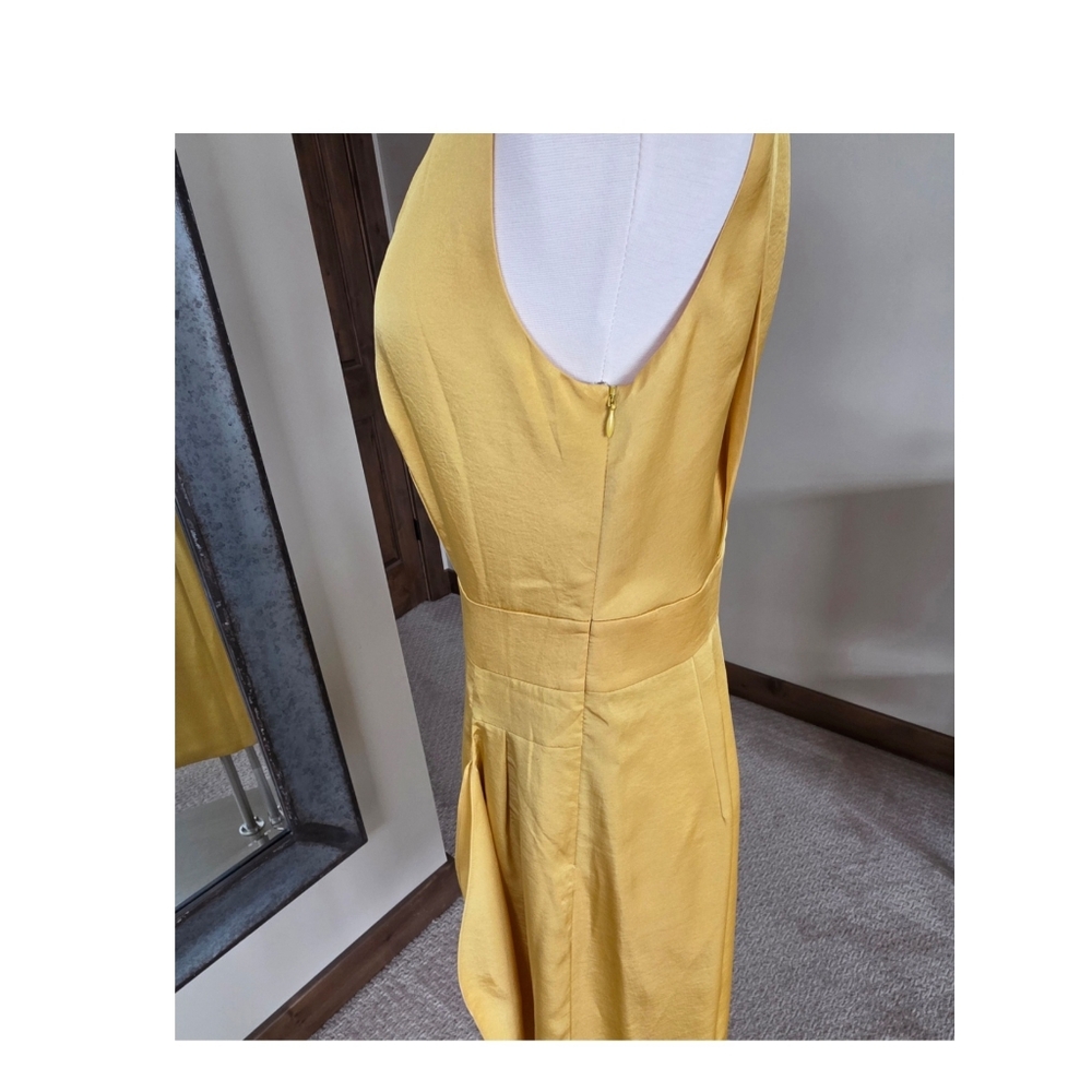 NWT Reiss Sara Asymmetric Yellow Cocktail Dress - Picture 7 of 8